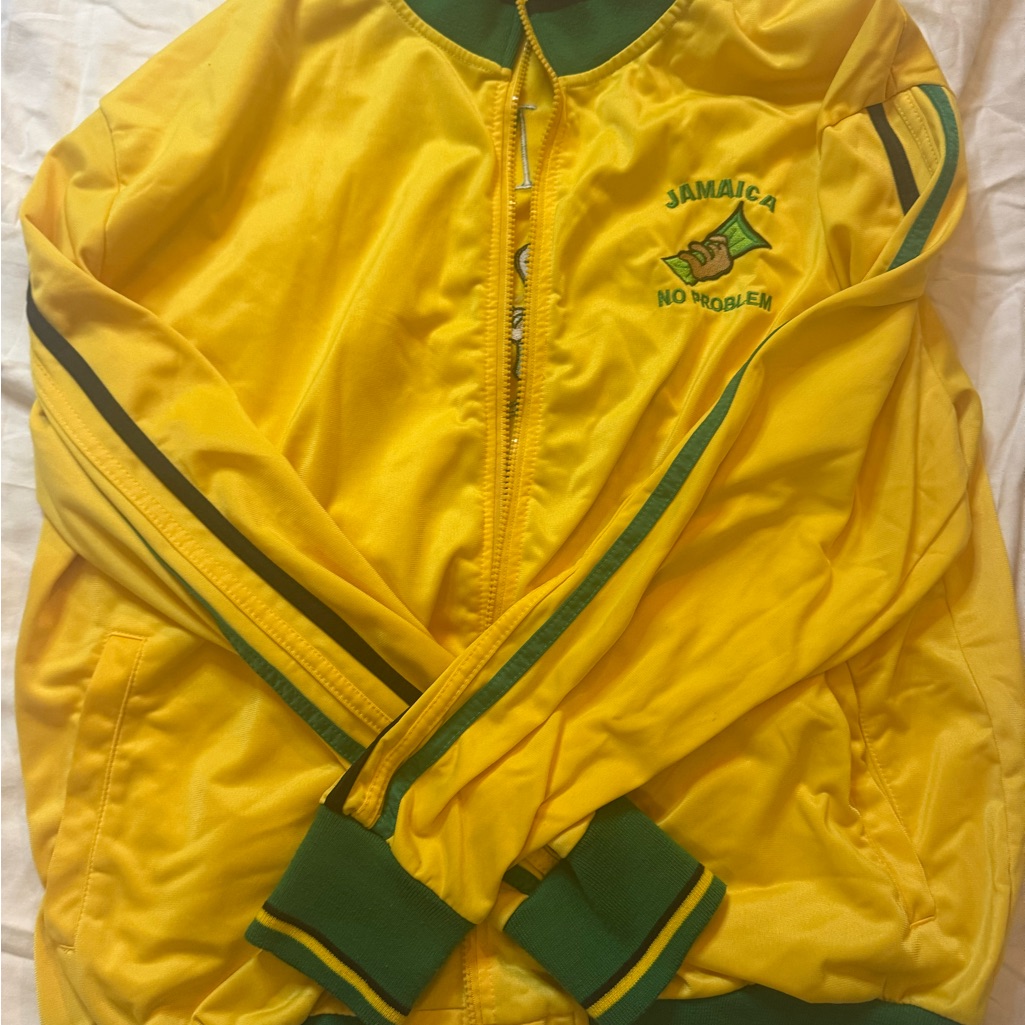 Yellow Jamaica Track Jacket Size Xxl Y2k Indie Vibrant Bright Colors Artsy Fun